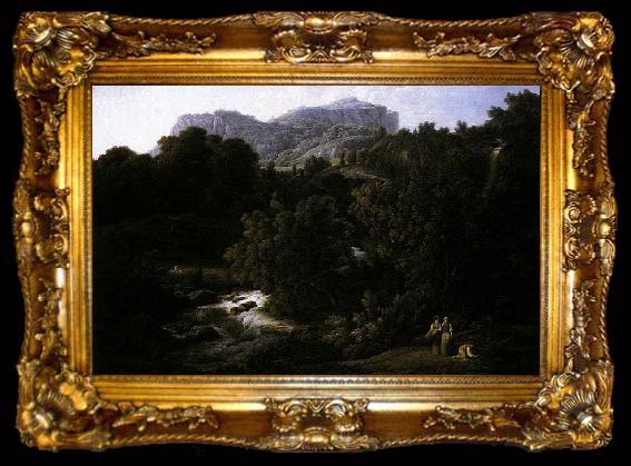framed  Joseph Anton Koch Mountain Scene, ta009-2